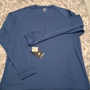 Men’s new balance blue long sleeve athletic tshirt Large NWT
